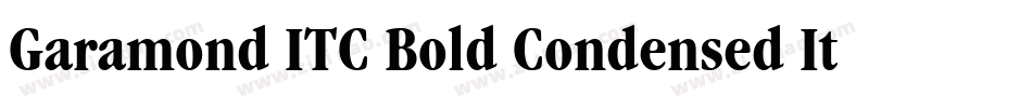 Garamond ITC Bold Condensed Italic BT字体转换